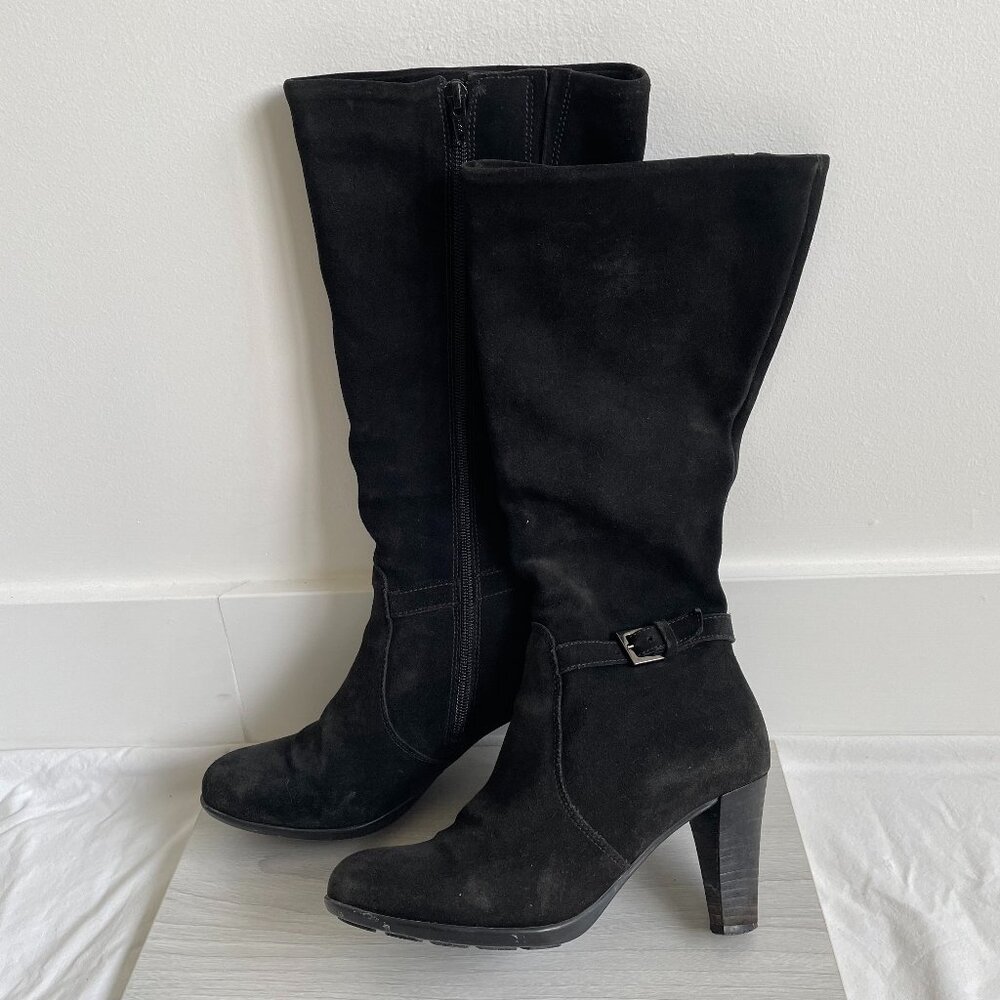 La Canadienne - Tall Black Winter Suede Boots